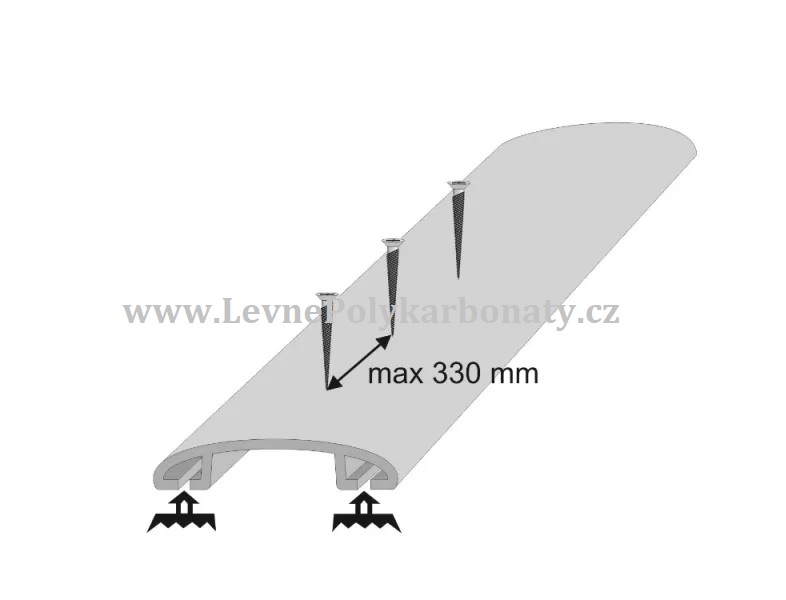 Spojovací AL-OBLÁ krycí přítlačná lišta 60/9 mm ELOX BRONZ - délka 4000 mm