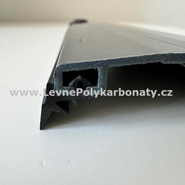 Spojovací AL-OBLÁ krycí přítlačná lišta 60/9 mm ELOX ANTRACIT - délka 4000 mm