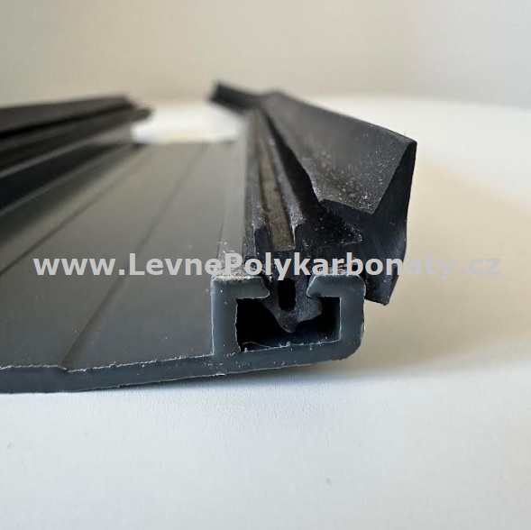 Spojovací AL-OBLÁ krycí přítlačná lišta 60/9 mm ELOX ANTRACIT - délka 5000 mm