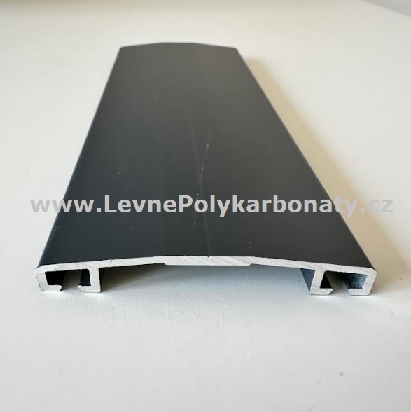 Spojovací AL-OBLÁ krycí přítlačná lišta 60/9 mm ELOX ANTRACIT - délka 6000 mm
