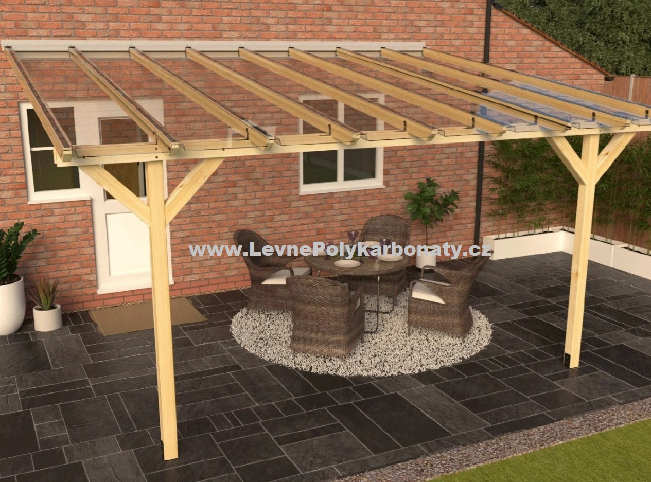 Trapézový polykarbonát 3 mm GUTTA GLAZE ANTRACIT - šíře 0,688 m x délka 3,5 m (2,41 m2)