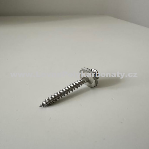 Vrut nerez do DŘEVA s podložkou s EPDM STŘÍBRNÝ - š. 4,5 mm x dl. 80 mm (20 ks)
