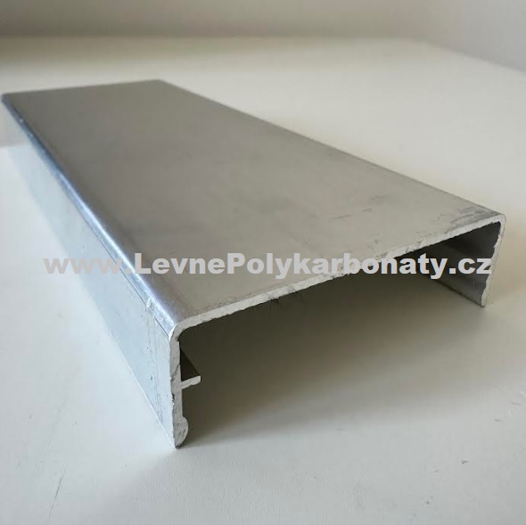 Spojovací AL-PLOCHÁ HORNÍ krycí lišta 53/18 mm ELOX STŘÍBRNÝ - délka 6000 mm