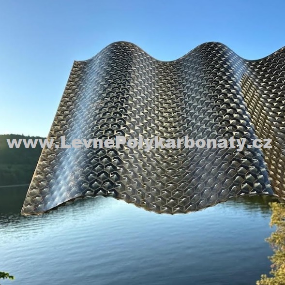 Vlnitý polykarbonát 2,8 mm PALRAM WBH STRONG BRONZ - šíře 1,045 m x délka 6 m