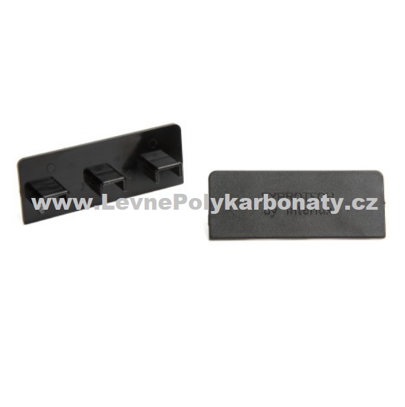 Spojovací AL-PLOCHÁ HORNÍ krycí lišta 53/18 mm - KRYTKA PRO HORNÍ LIŠTY / ČERNÁ