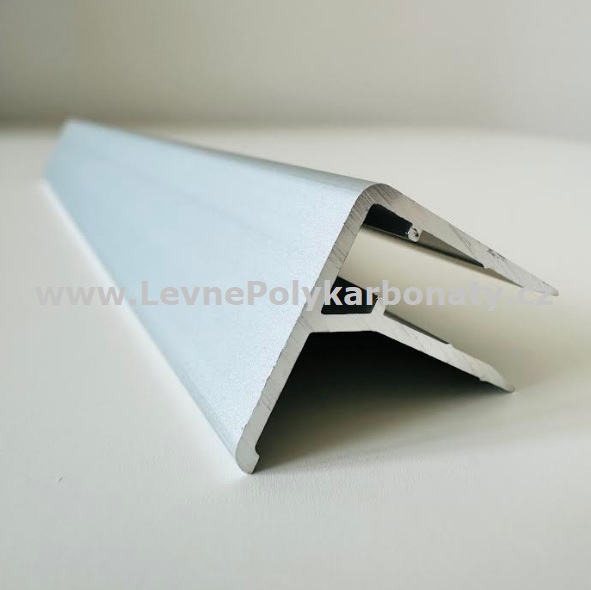 Ukončovací/okrajový AL-F/R profil na tl. 8 mm ELOX STŘÍBRNÝ - délka 2100 mm