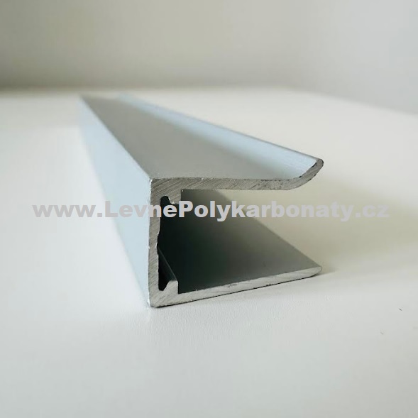 Ukončovací/okrajový AL-U profil na tl. 10 mm ELOX STŘÍBRNÝ - délka 6400 mm