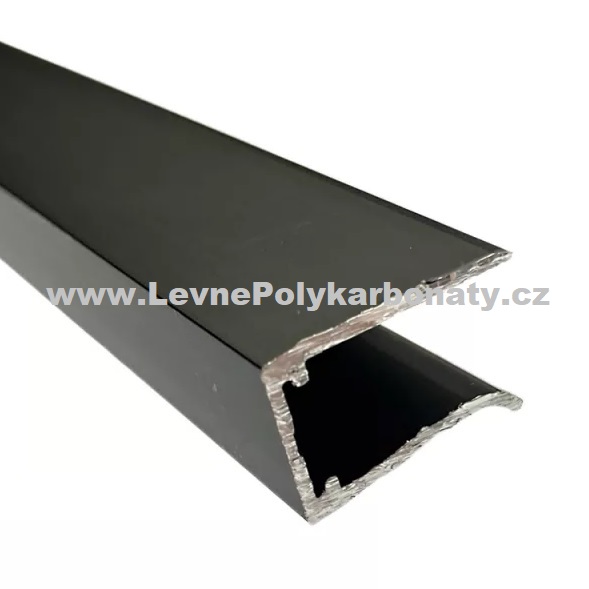 Ukončovací/okrajový AL-U profil na tl. 10 mm ELOX BRONZ - délka 6400 mm