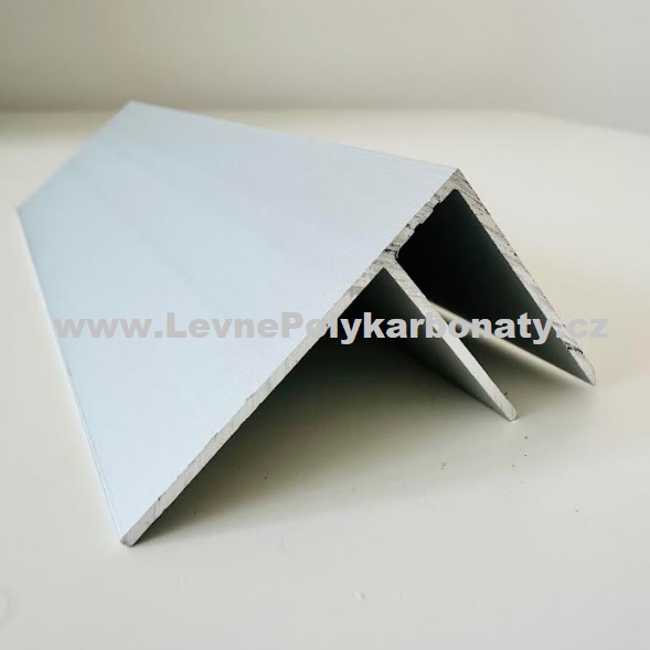 Ukončovací/okrajový AL-F profil na tl. 10 mm ELOX STŘÍBRNÝ - délka 3000 mm