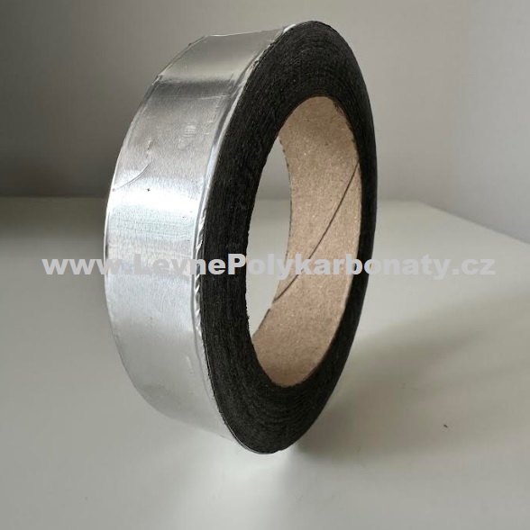 Uzavírací AL páska na tl. 4-10 mm STŘÍBRNÁ - šíře 25 mm x návin 25 m