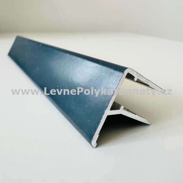 Ukončovací/okrajový AL-F/R profil na tl. 10 mm ELOX ANTRACIT - délka 6400 mm