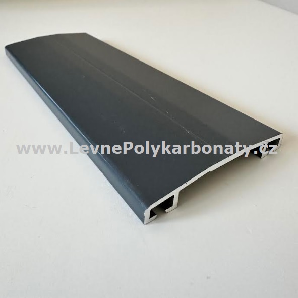Spojovací AL-OBLÁ krycí přítlačná lišta 60/9 mm ELOX ANTRACIT - délka 6000 mm