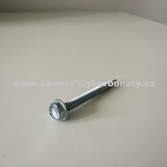 Vrut do ŽELEZA 6-ti hranná hlava STŘÍBRNÝ bez podložky - š. 6,3 mm x dl. 50 mm (1 ks)
