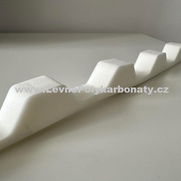 Vymezovací pěnové profilované těsnění TRAPÉZ / BÍLÉ - dl. 1060 mm