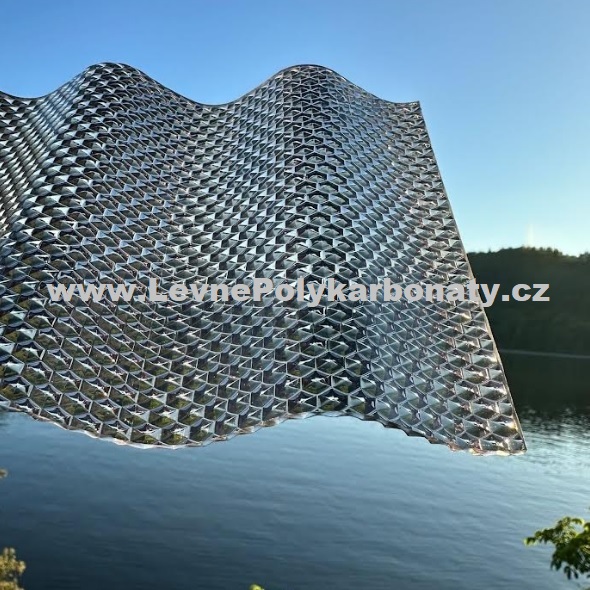 Vlnitý polykarbonát 2,8 mm GUTTAGLISS WABE ANTRACIT - šíře 1,045 m x délka 3,5 m