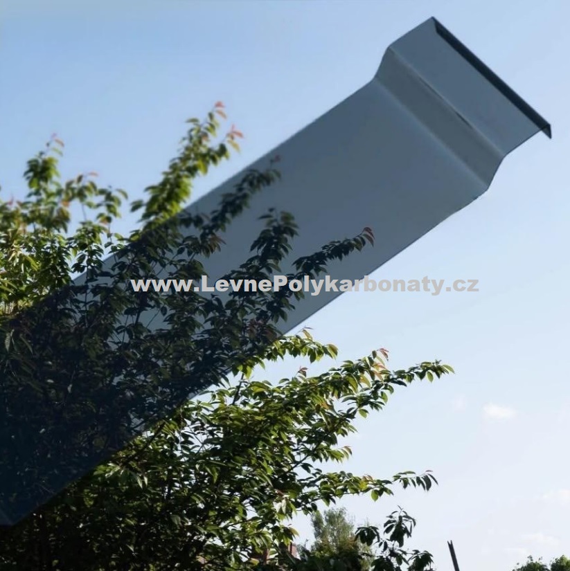 Trapézový polykarbonát 3 mm GUTTAGLISS GLAZE ANTRACIT - šíře 0,688 m x délka 6 m