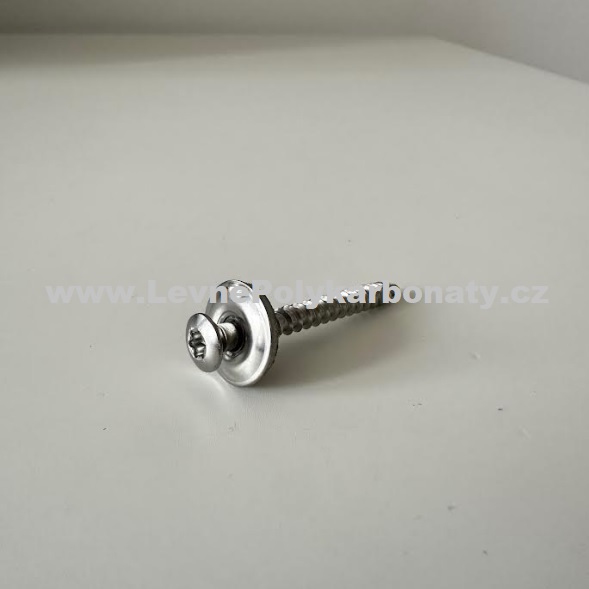 Vrut nerez do DŘEVA s podložkou s EPDM STŘÍBRNÝ - š. 4,5 mm x dl. 45 mm (20 ks)