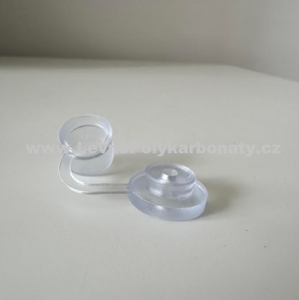 Vruty/plastová podložka průměr 20 mm pod vrut se záklopnou hlavou ČIRÁ (20 ks)