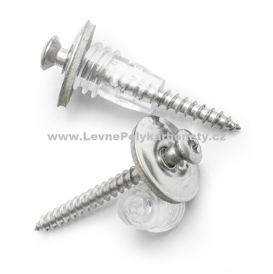Vrut nerez do DŘEVA s distanční podložkou STŘÍBRNÝ - š. 4,5 mm x dl. 45 mm (20 ks)