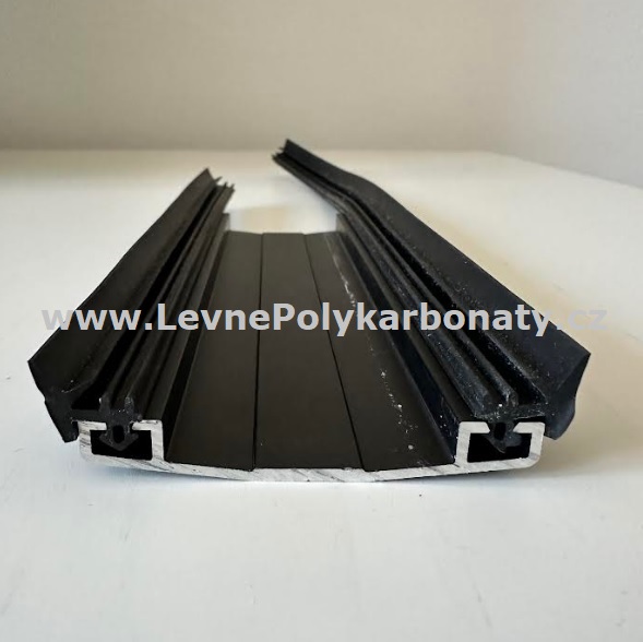Spojovací AL-OBLÁ krycí přítlačná lišta 60/9 mm ELOX BRONZ - délka 4000 mm