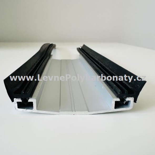 Spojovací AL-OBLÁ krycí přítlačná lišta 60/9 mm ELOX STŘÍBRNÝ - délka 2000 mm