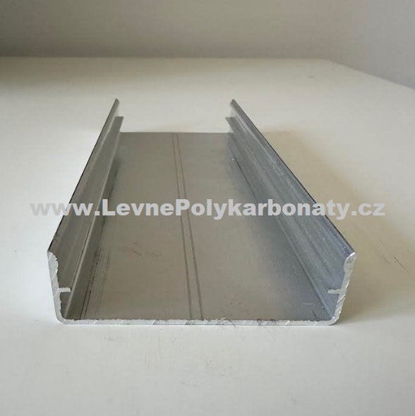 Spojovací AL-PLOCHÁ HORNÍ krycí lišta 63/20 mm ELOX STŘÍBRNÝ - délka 6000 mm