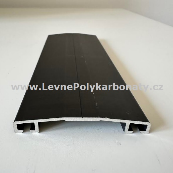 Spojovací AL-OBLÁ krycí přítlačná lišta 60/9 mm - KRYTKA PRO OBLÉ LIŠTY / ČERNÁ
