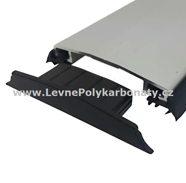 Spojovací AL-OBLÁ krycí přítlačná lišta 60/9 mm - KRYTKA PRO OBLÉ LIŠTY / ČERNÁ