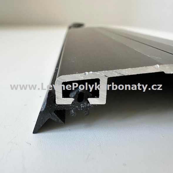 Spojovací AL-OBLÁ krycí přítlačná lišta 60/9 mm ELOX BRONZ - délka 3000 mm