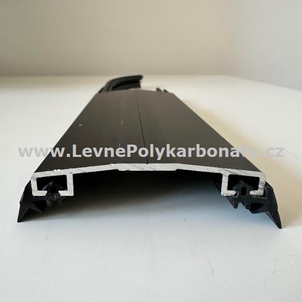 Spojovací AL-OBLÁ krycí přítlačná lišta 60/9 mm ELOX BRONZ - délka 4000 mm